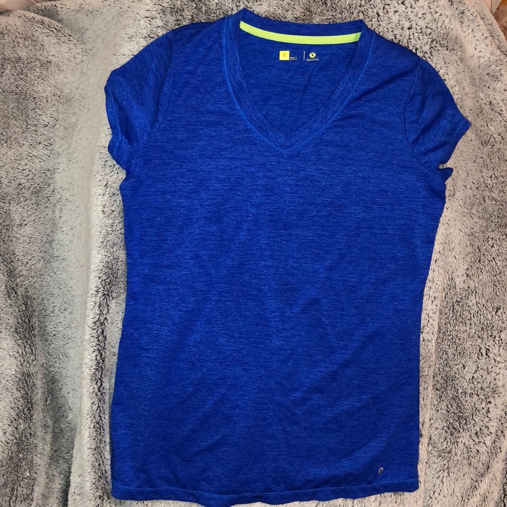 small athletic blue work out shirt